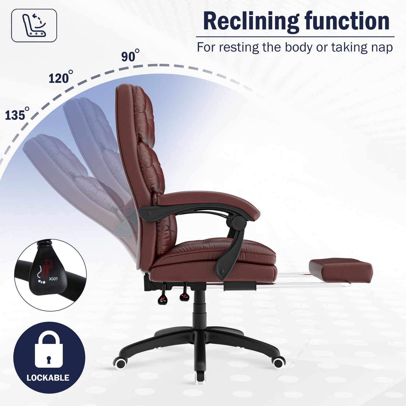 Ergonomic Chair | Executive Reclining Swivel Office Chair