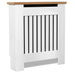 Radiator Cover With Oak Top - Vertical Slatted Design