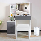 Dressing Table with Storage, Drawers and Mirror - Vanity Makeup Table