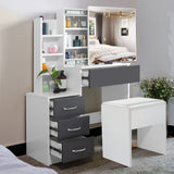 Dressing Table with Storage, Drawers and Mirror - Vanity Makeup Table