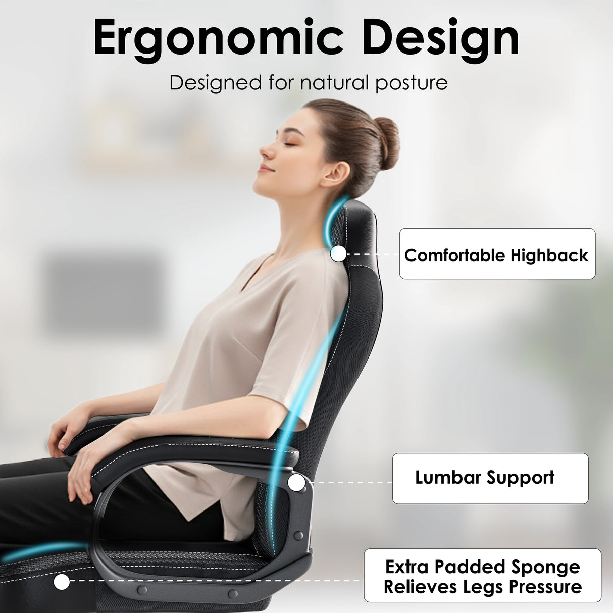Xstriker Small Gaming Chair - Fabric Desk Chair For Home or Office