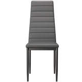 Minimalist Dining Set For 4 With Padded Chairs – Compact White Table