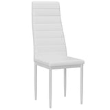 Minimalist Dining Set For 4 With Padded Chairs – Compact White Table