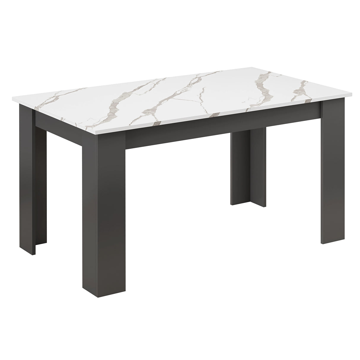 Modern Dining Table Set With 6 Padded Chairs – Multiple Colours