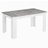 Stylish Grey Marble Finish Dining Table Set with 4 Padded Chairs