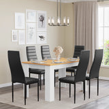 Pine Dining Table With Modern Dining Chairs – Set of 6