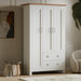 Shaker Triple Wardrobe With Shelves And Drawers