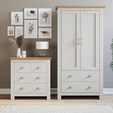 2 Door Wardrobe With Drawers and 4 Drawer Chest - Bedroom Set