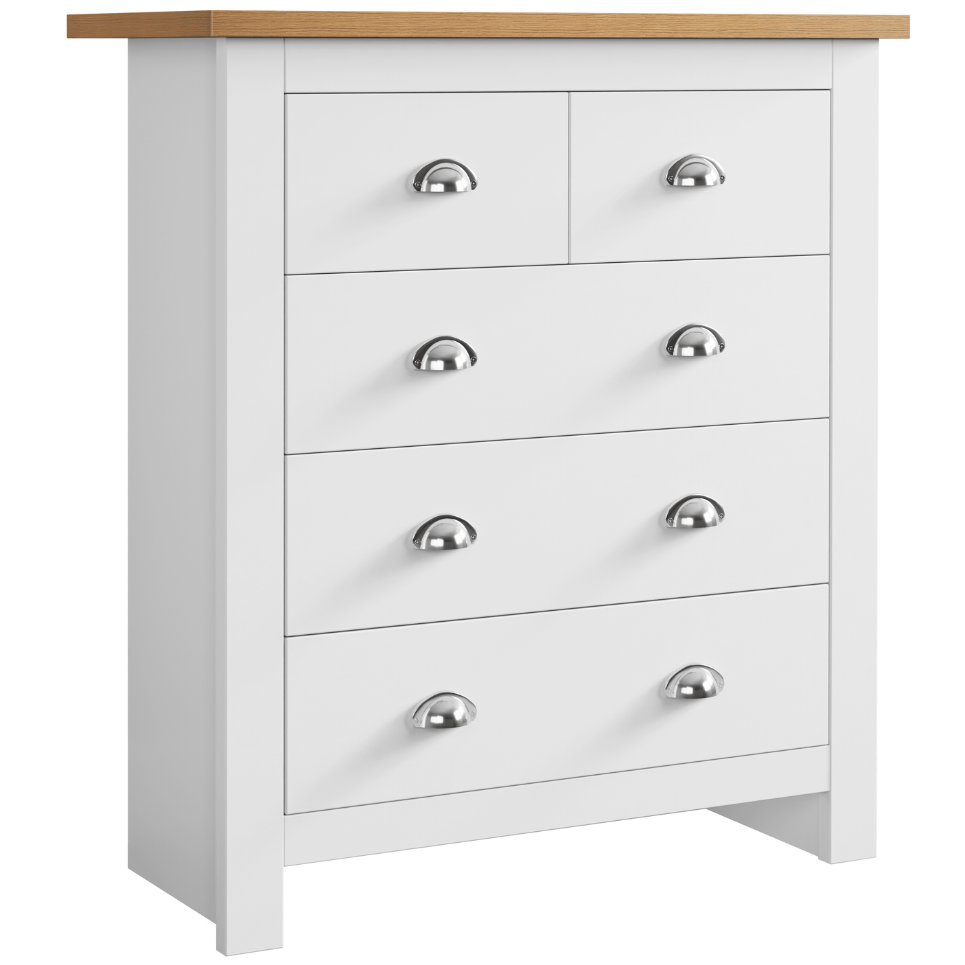 Shaker 2 Door Wardrobe, 5 Chest of Drawers - Bedroom Set