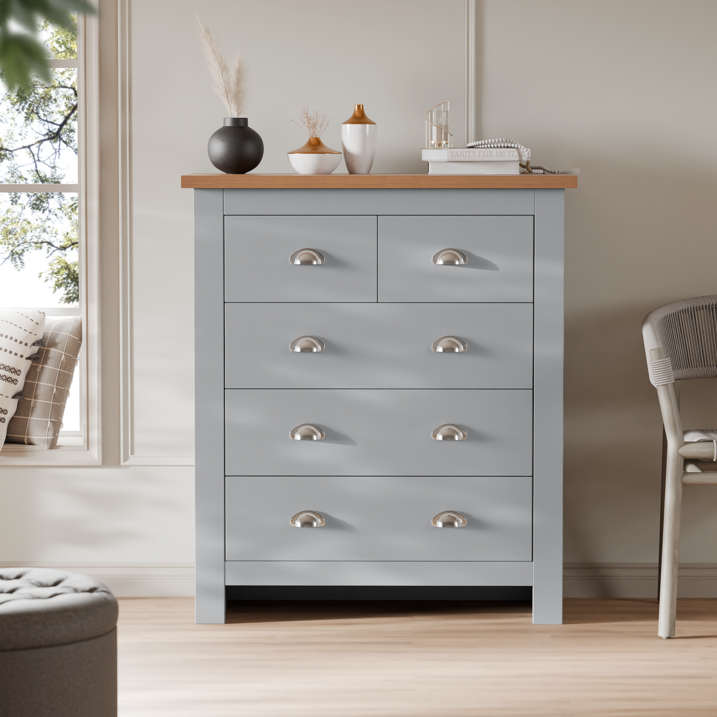 Large Chest of Drawers - 5 Drawer Chest Bedroom Drawers