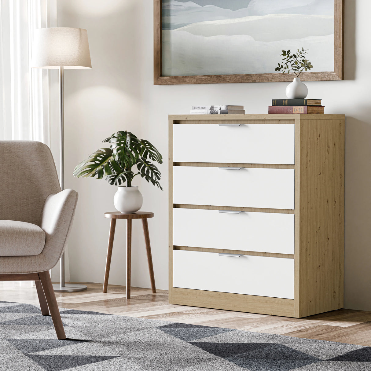 Skova 4 Drawer Chest of Drawers - Deep Chester Drawers