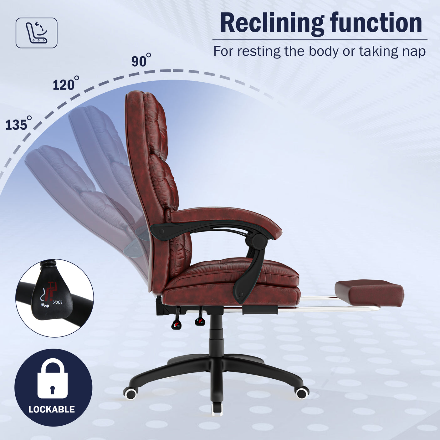Stylish Executive Office Chair | Ergonomic Reclining Chair