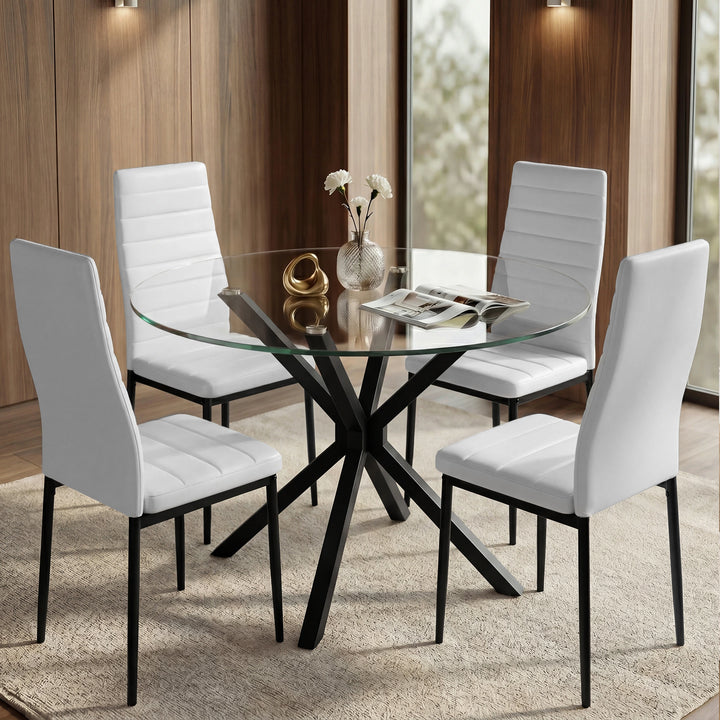 PU Leather Modern Dining Chairs Set of 4, 6 and 8