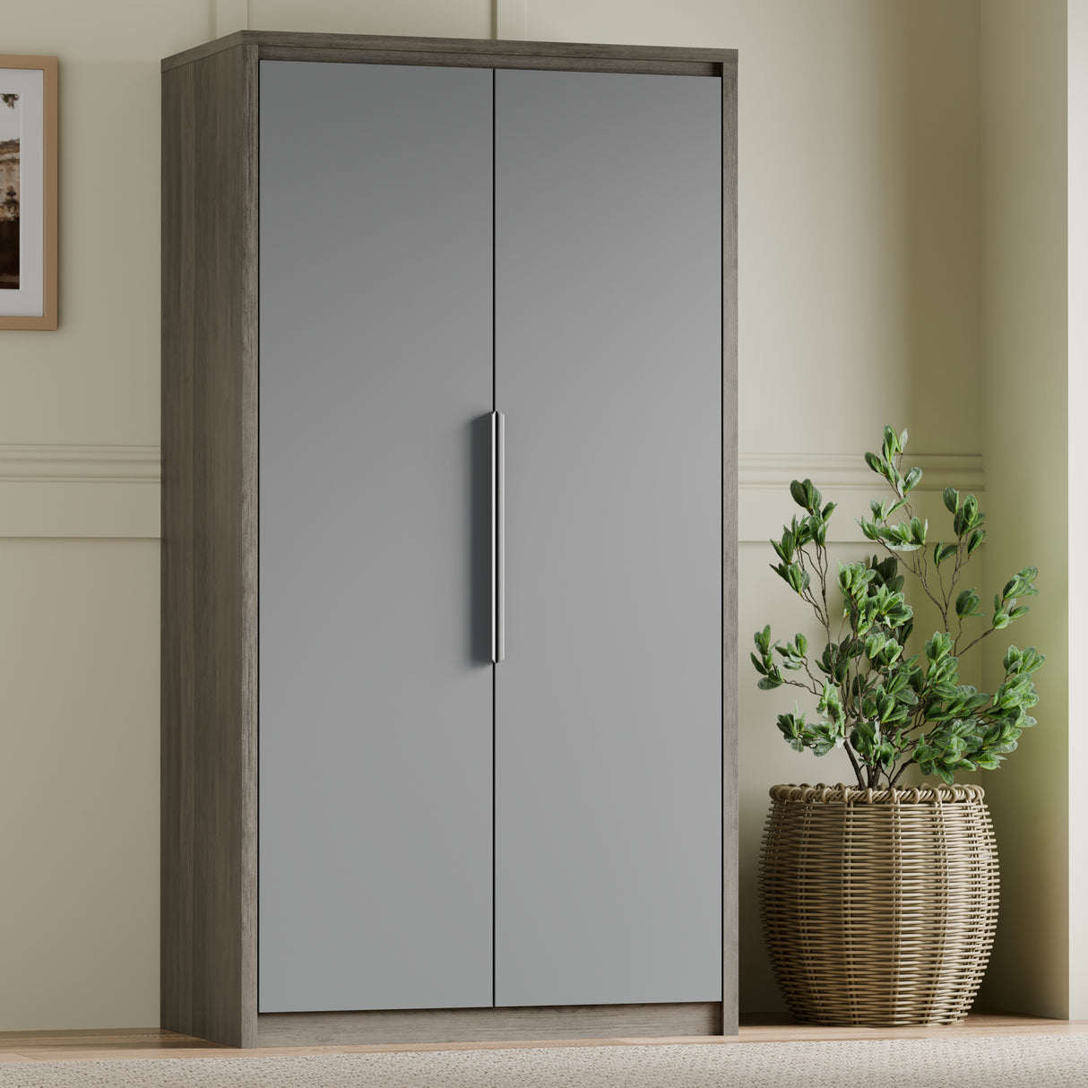 Skova Double Wardrobe with Drawers & Clothes Rail