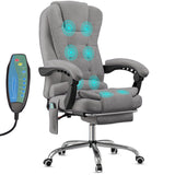 Ergonomic Office Chair 8 Point Massage Velvet Chair