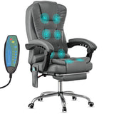 Ergonomic 8 Point Office Massage Chair | Recliner With Footrest