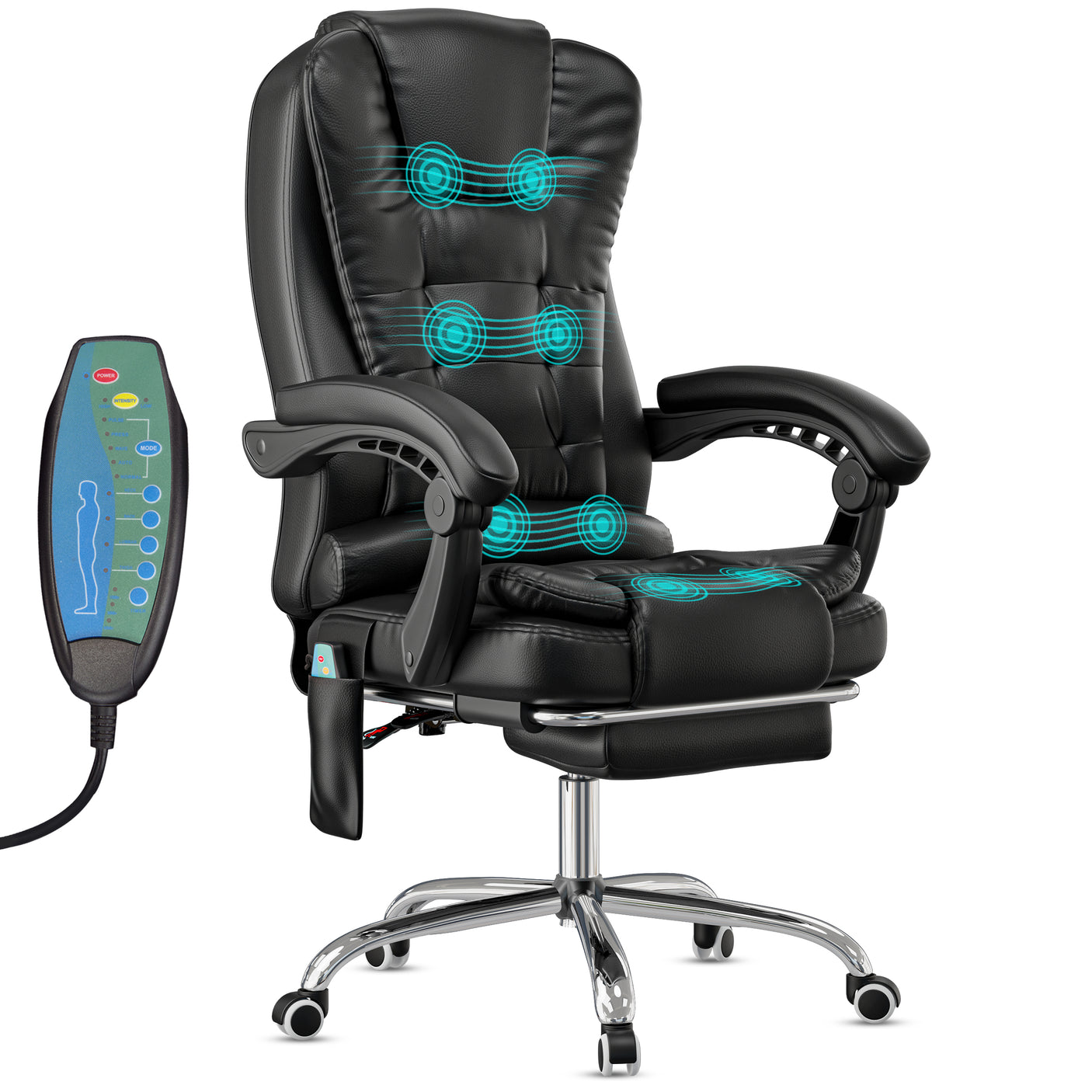 Executive Office Chair 8 Point Massage Leather Office Chair