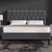 Chesterfield Velvet Upholstered Bed Frame With Adjustable Headboard