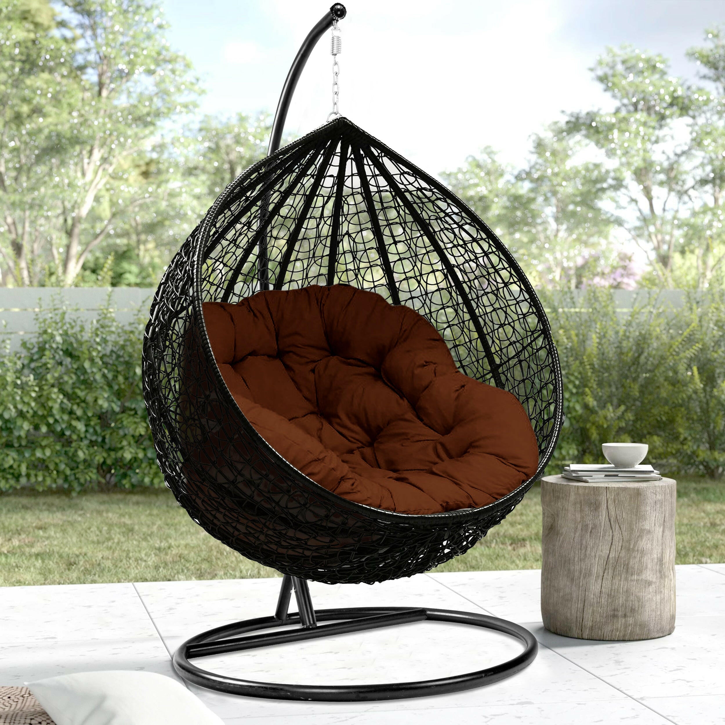 black egg chair