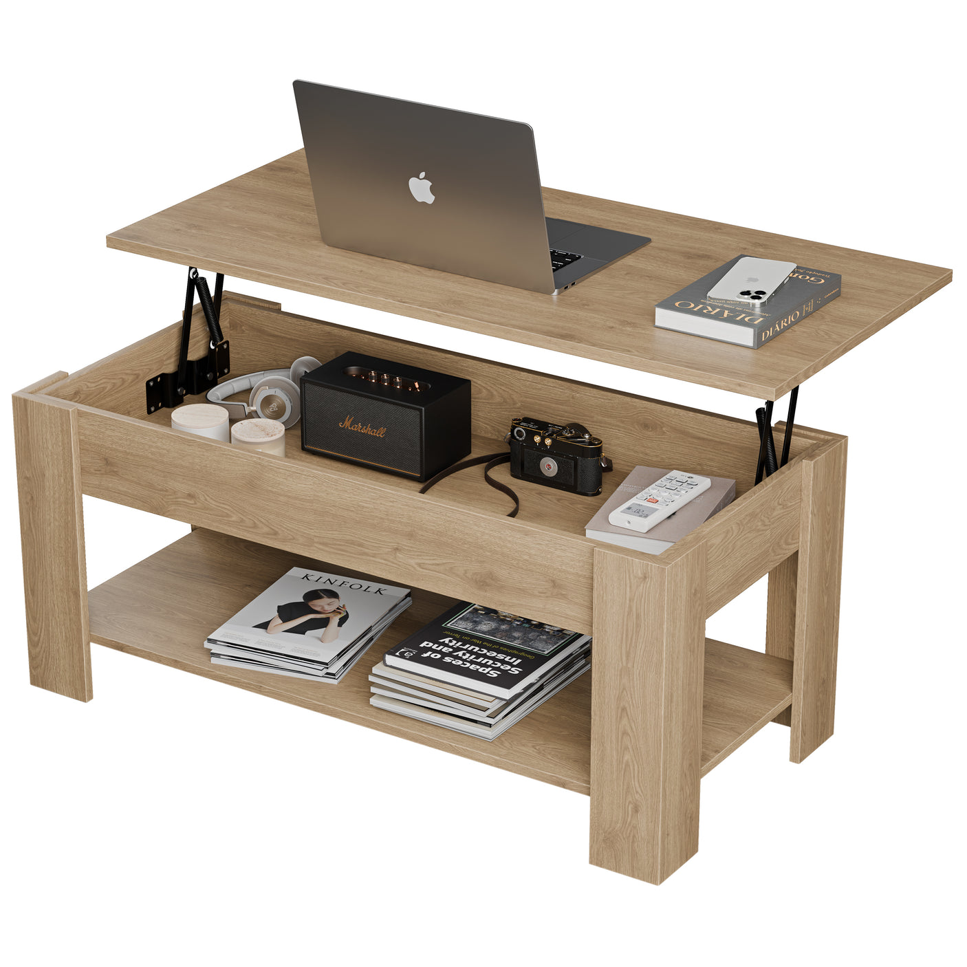 Blisswood Lift Up Modern Coffee Table with Storage