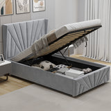 Velvet Ottoman Storage Bed - Sunrise Ottoman Bed Frame