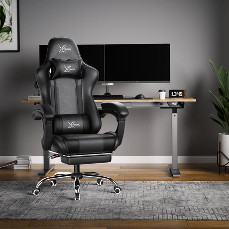 Xstriker Gaming Chair With Footrest - PC Desk Chair For Home or Office