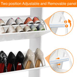 Shoe and storage cabinet with adjustable and removable panel for customized organization