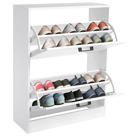 Small Shoe Cabinet for Entryway with Pull-Out Shelves