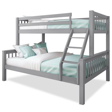 Grey Space saving bunk bed for kids, offering a stylish beds for children's rooms.