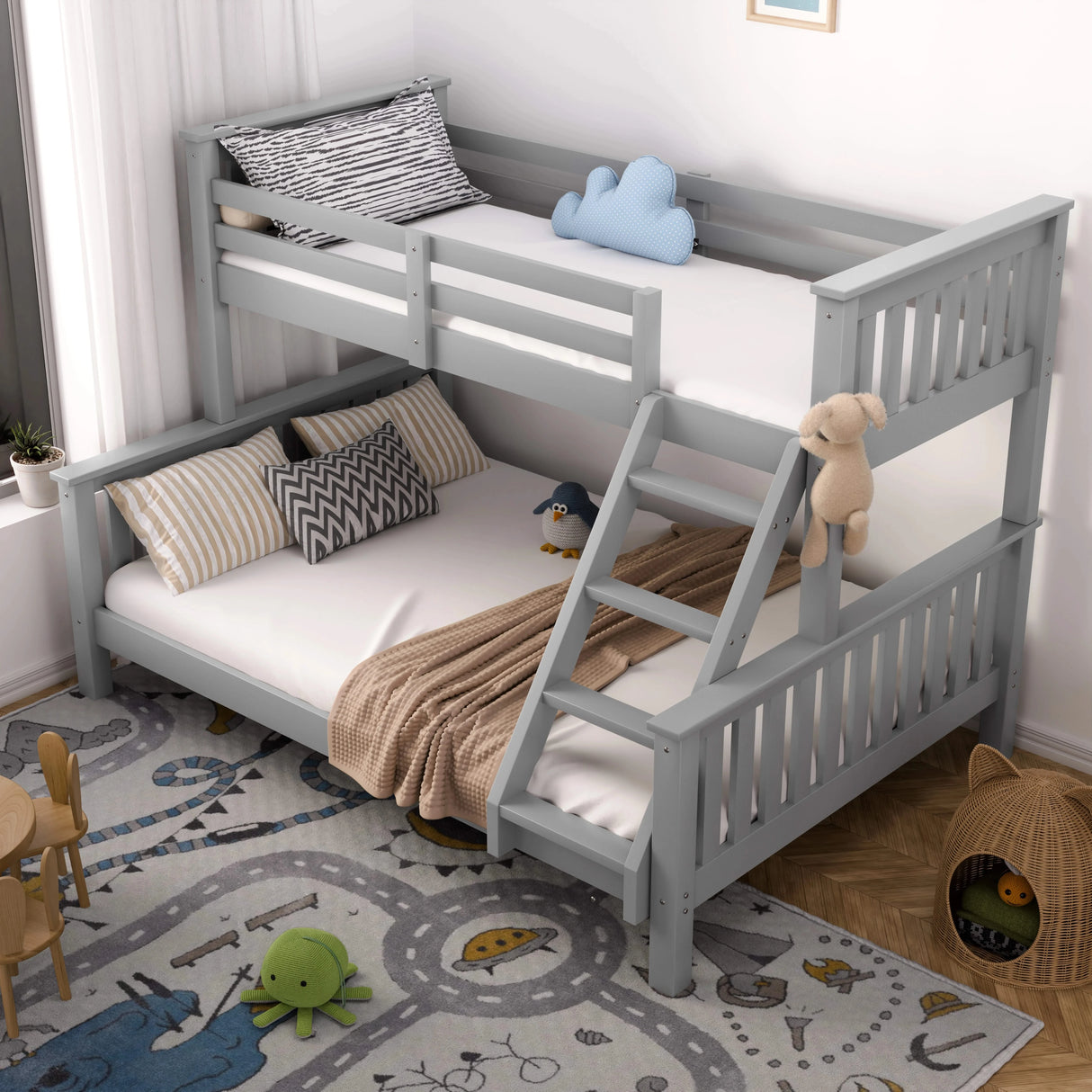Triple Bunk Bed - Double Bunk Beds for Kids & Adults