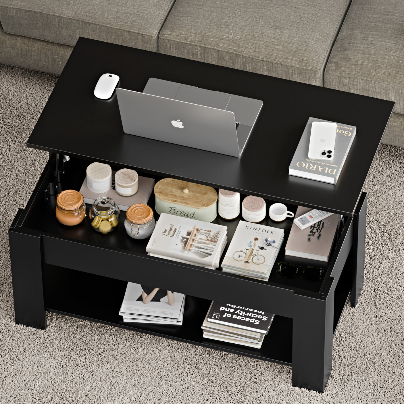 Blisswood Lift Up Modern Coffee Table with Storage