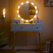 Dressing Table With Drawers and Hollywood Mirror Makeup Vanity Desk
