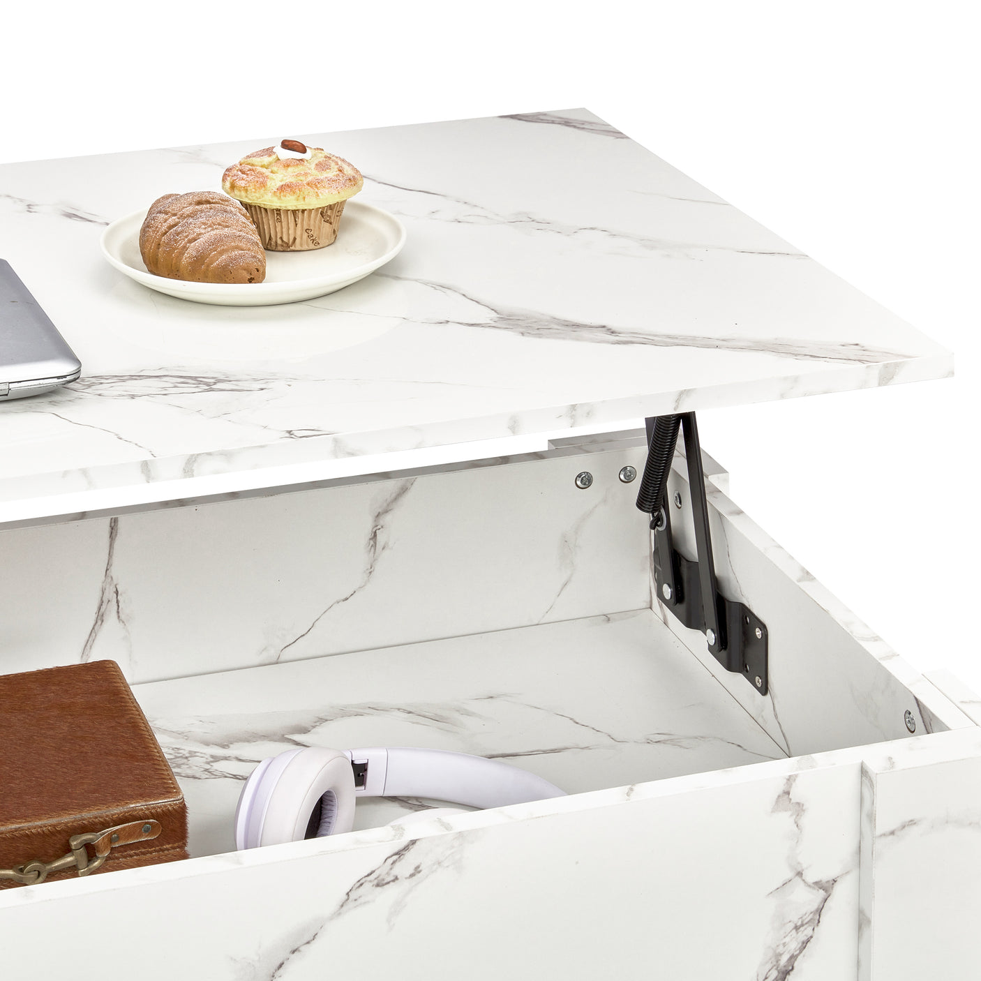 High Gloss Lift Up Coffee Table With Storage