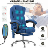 Ergonomic Office Chair 8 Point Massage Velvet Chair