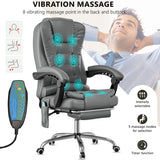 Executive Office Chair 8 Point Massage Leather Office Chair