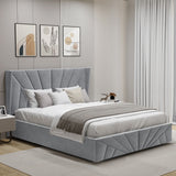 Velvet Ottoman Storage Bed - Sunrise Ottoman Bed Frame