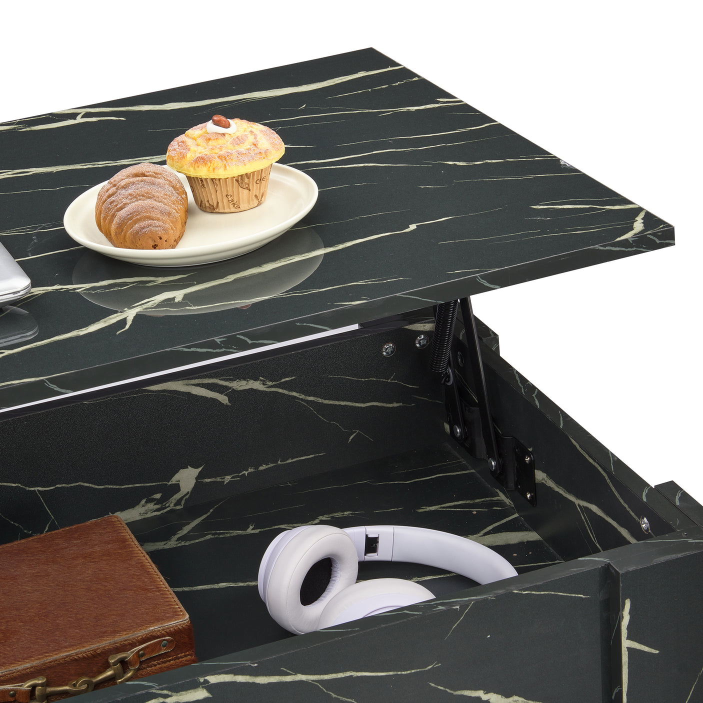 High Gloss Lift Up Coffee Table With Storage