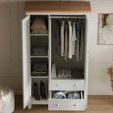 Shaker 3 Wardrobe with 4 Drawer Chest - Bedroom Furniture Set