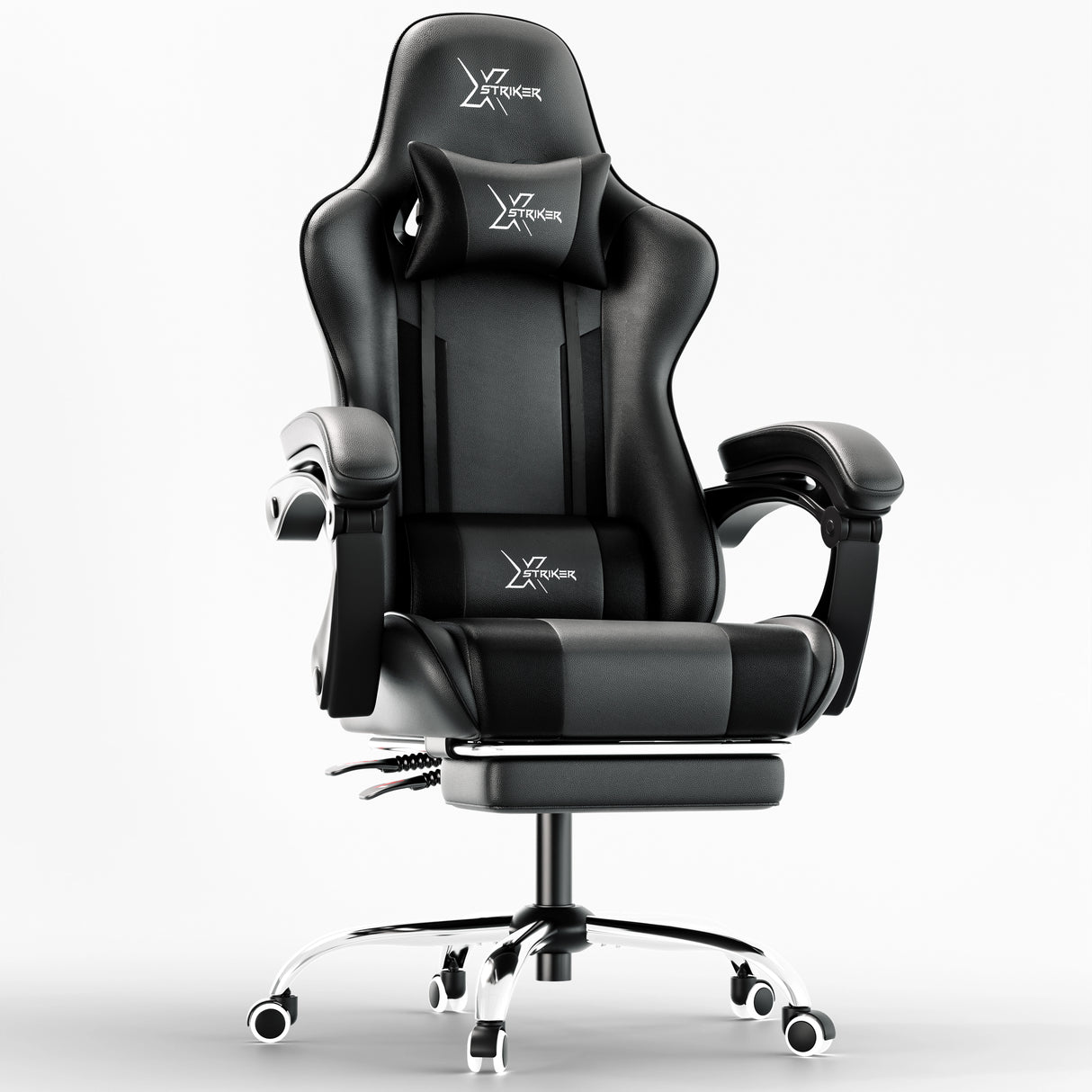 Xstriker Gaming Chair With Footrest - PC Desk Chair For Home or Office