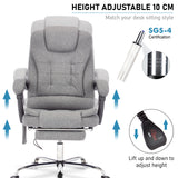 Adjustable grey massage office chair with SGS-4 certification for ergonomic support.