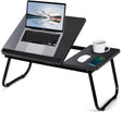 Ergonomic adjustable laptop table for home office, bed & couch use – sturdy & portable.