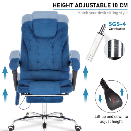 Blisswood adjustable massage desk chair for ergonomic comfort and relaxation.