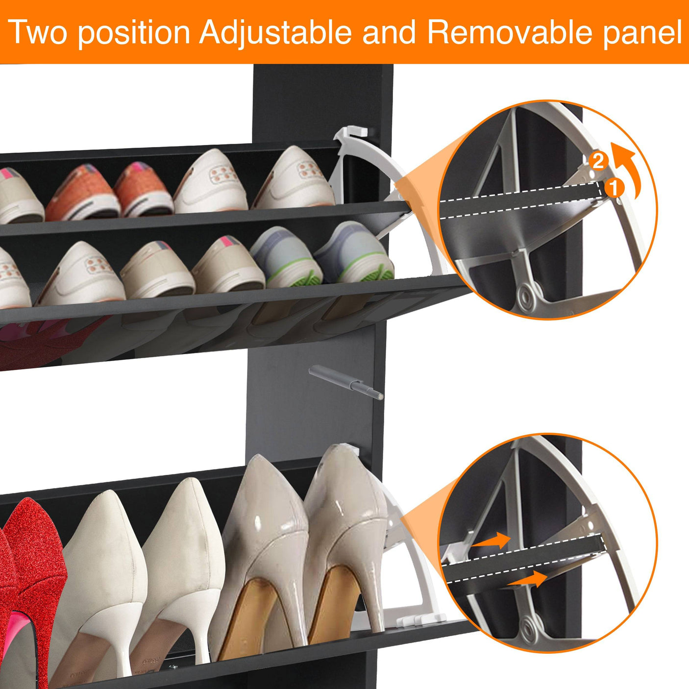 Blisswood High Gloss Shoe Storage Cabinet