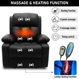 Armchair sale with massage and heating functions, lumbar support, and remote control.