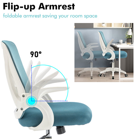 Ergonomic armrest office mesh chair for comfortable workspace seating.