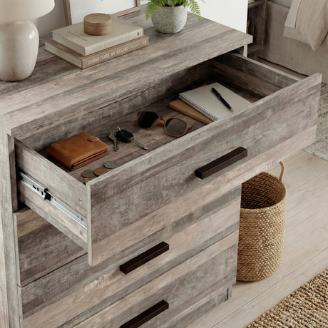 [Ash Grey] Close view of ash grey drawer interior showing usable storage space and smooth inner finish