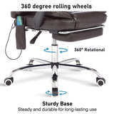 Automatic massage office chair with 360-degree rolling wheels for easy mobility and comfort.