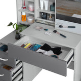 Dressing Table with Storage, Drawers and Mirror - Vanity Makeup Table