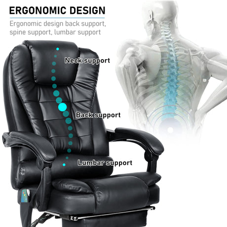 Ergonomic back massage office chair with lumbar support for ultimate comfort.