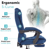 Back support for office chair massage with ergonomic S-curve to protect your lumbar spine.